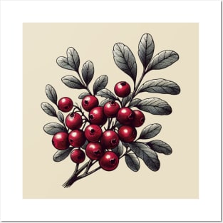 Vintage Cranberry Botanical Posters and Art